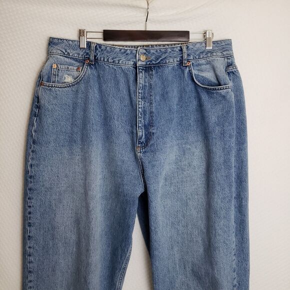 Asos Design Womens 38x36 Tall High Waisted Mom Jean Tapered‎ Leg - Picture 2 of 9